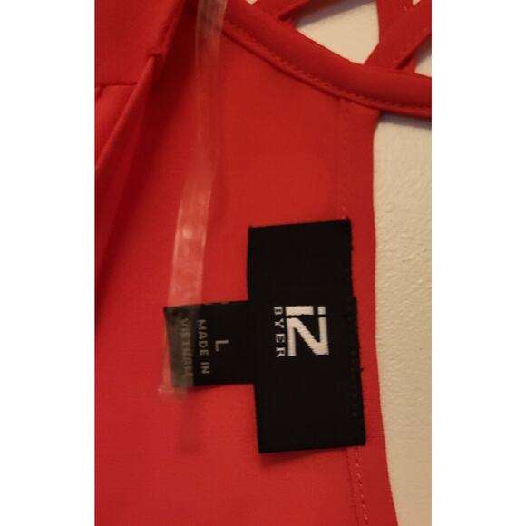 Iz Byer Women's Orange V-Neck 3/4 Sleeve Shirt Size Large - Picture 5 of 9